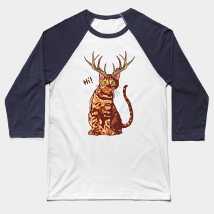 Antler Cat Baseball T-Shirt